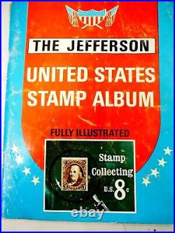 The Jefferson United States stamp Album illustrated with a lot of Stamps inside