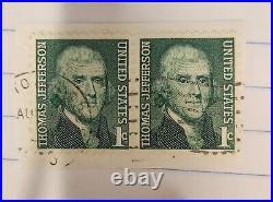 Thomas Jefferson 1cent Stamp. Vintage. Rare. Used