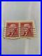Thomas Jefferson 2cent Antique Postage Stamp- Red, Used Set Of 2