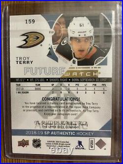 Troy Terry Future Watch Auto Autograph Inscribed Mint Rookie RC