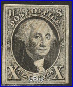 U. S. #2 Used 1847 10c Black ($500)