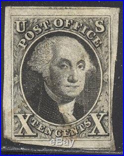 U. S. #2 Used 1847 10c Black ($825)