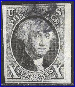 U. S. #2 Used BEAUTY 1847 10c Black ($1,200)