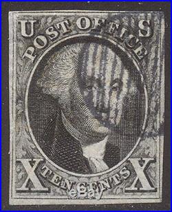 U. S. #2 Used BEAUTY 1847 10c Black ($825)