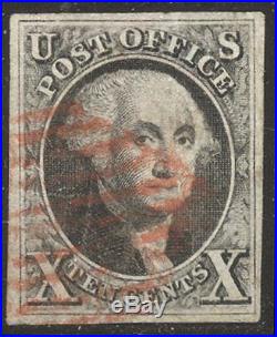 U. S. #2 Used BEAUTY 1847 10c Black ($850)