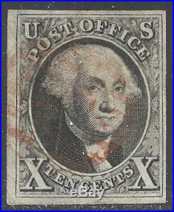 U. S. #2 Used BEAUTY 1847 10c Black ($850)