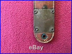 U S M3 Knife. Blade Stamped Imperial withLeather Barwood Scabbard