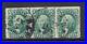 U. S. SC. #32-1857 10c WASHINGTON TYPE II-STRIP OF 3-USED-CAT. $600.00