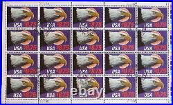 U. S. Used Stamp Scott #2394 $8.75 Eagle & Moon Sheet of 20. CDS Cancel. Scarce