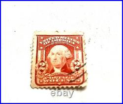 UNITED STATES 1903 Washington 2 cent SHIELD STAMP Only made 1 year CANCELED