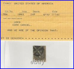 UNITED STATES #78a, USED, WithC