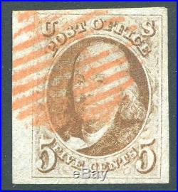 UNITED STATES Sc. # 1 1847 Franklin VF Used Stamp, PFC Certificate