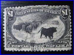 UNITED STATES Sc. #292 scarce used Cattle in Storm stamp! SCV $700.00