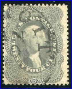 UNITED STATES Sc. # 37 1860 24¢ Washington Used Stamp Light Cancel