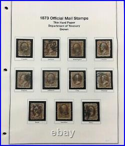 UNITED STATES collection of 75 Official stamps O2//O120. Used/Mint. CV $3378.00