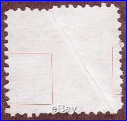 US # 114 (1869) 3c Used- Grade VG-EFOSplit grill withPreprinting Paper Fold RARE
