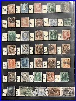 US 1857-1893 Fabulous Group Of Classics Used in Stock Sheet CV $1412 5R815