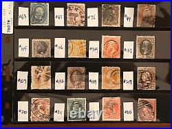 US 1861-1888 Fabulous Collection Classics Used in Stock Sheet CV $833 7X078