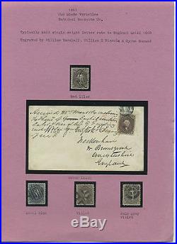 US 1861-69 24c used shade study complete with Steel gray #70b Cat $28,000