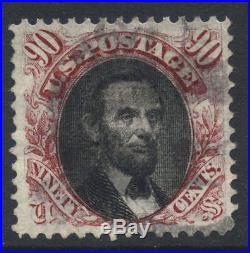 US 1869 Pictorial 90c Carmine and Black #122 Used Cat val $2100