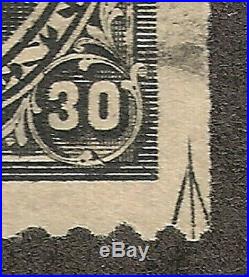 US #228 (1887) 30c Used Fine EFO Guide Line Arrow Lower Right Corner 1/200