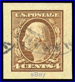 US # 346 4¢ Washington, Gem 100 Used, lightly cancelled, PSE graded (2016)