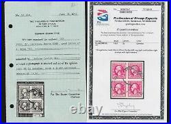 US 534B 2c Washington Used Block of 4 with PSE & PF Certs XF appr SCV $7250