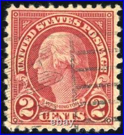 US # 579 2¢ Washington coil waste, VF Used