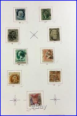 US Better Used Classic Stamp Collection 24, 35,73,77,112,113,116,121 1860s
