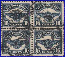 US #C5 Used block of 4