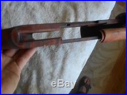 US GI M-1 garand rifle wood stock & handguards early square P stamp nice color