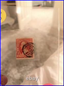 US Postage Stamp George Washington Two Cent 2¢ Red Stamp 1890 Shield Very Rare