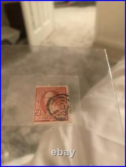 US Postage Stamp George Washington Two Cent 2¢ Red Stamp 1890 Shield Very Rare