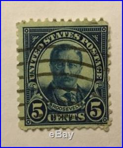 US Postage Stamp Scott's # 557 c, 5 cent Roosevelt used. (Rare)