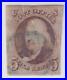 US Scott #1 Benjamin Franklin, Used with Blue Cancel. Hinge Remnant. CV $390