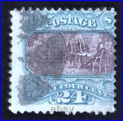 US Scott 120 Used 24c green and violet Lot Y265 bhmstamps