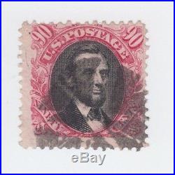 US Scott #122 1869 Pictorial Issue 90c Lincoln Stamp Used