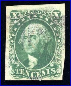 US Scott 13 Used 10c cents green 1855 Lot AA006 bhmstamps