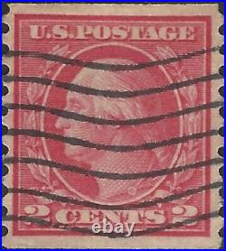 US Scott #491 Used VF 2 Cent 1916 Perf 10 Coil Stamp