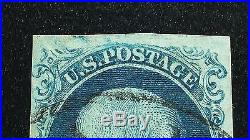 US Scott #8A BLUE Type llla Position 58R4 - With Doporto Plating Cert CV $1290