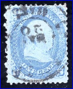 US Scott 92 Used 1c blue Benjamin Franklin Lot Y568 bhmstamps