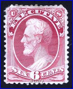 US Scott O13 Used 6c carmine Executive Official minor damage Lot Y440 bhmstamps