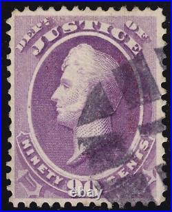US Scott O34 used 90 cents Justice Offical Stamp Lot AUF0013