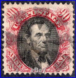US Stamp #122 Lincoln 90c, Used, Very Fine Appearing