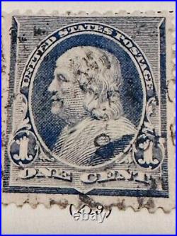 US Stamp #219 1? Benjamin Franklin Used