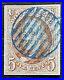 US Stamp, Scott #1 1847 5c’Used’ blue grid cancel Franklin 2021 PSE GC VF 80