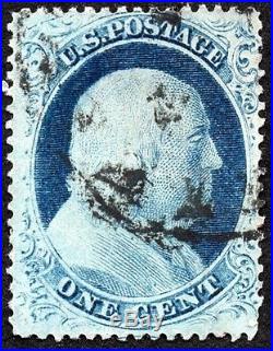 US Stamp Scott #23, 1c. Franklin, blue used / LOT #05