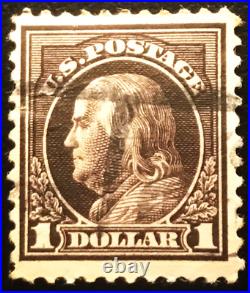 US Stamps 1917 Scott # 518b Deep Brown Light Cancel Used H Rare