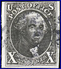 US Stamps # 2 Used F-VF Separati Reproduction