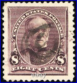 US Stamps # 225 Used Jumbo Light Cancel 1 In A Million